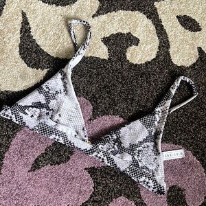 Snake print bikini top